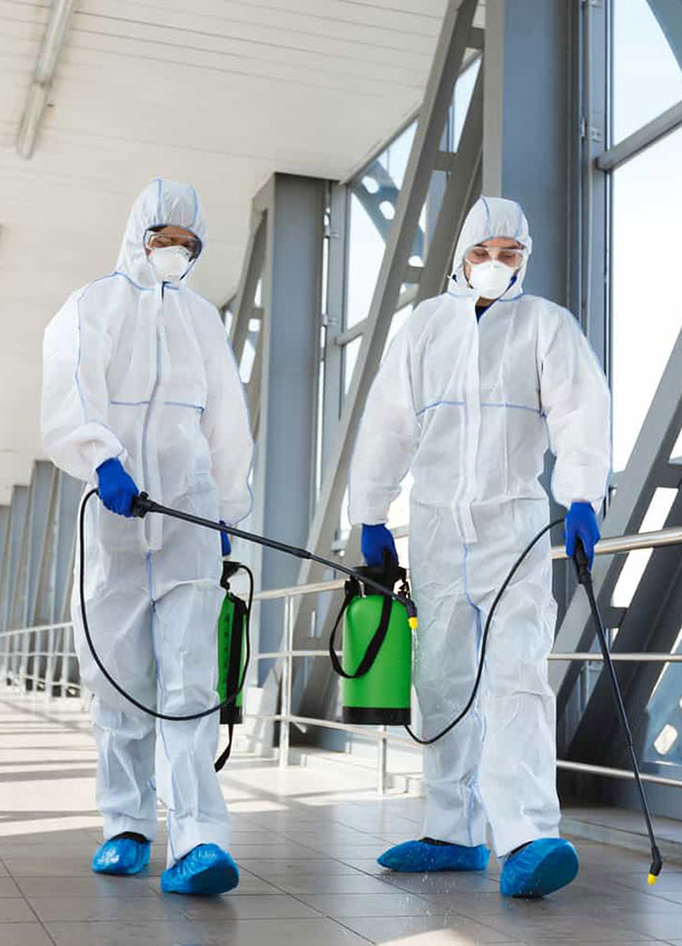 Disinfection cleaning services and fogging for COVID-19 for office and commercial businesses with addresses in Milton, Hamilton, and Burlington.